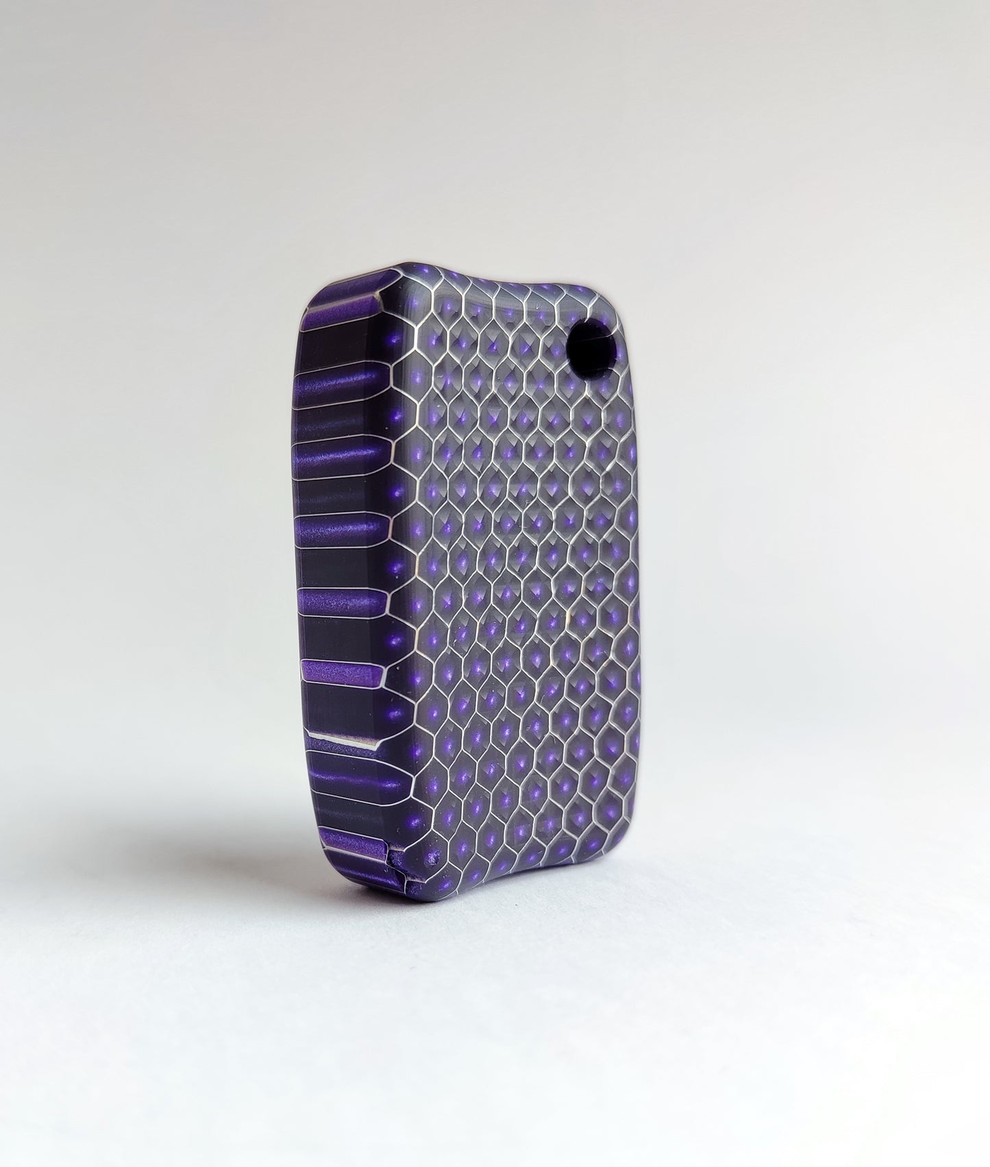 Fidget Bar / EDC Worry Stone / Soap Bar Shape / Haptic toy / Honeycomb pattern Purple