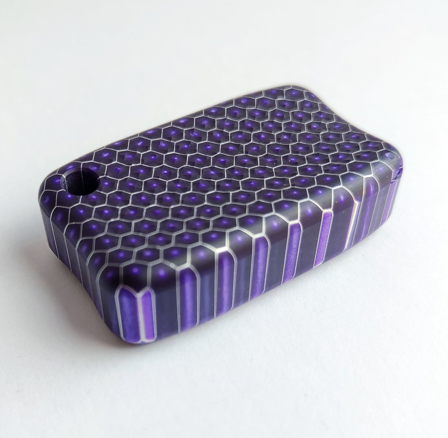 Fidget Bar / EDC Worry Stone / Soap Bar Shape / Haptic toy / Honeycomb pattern Purple