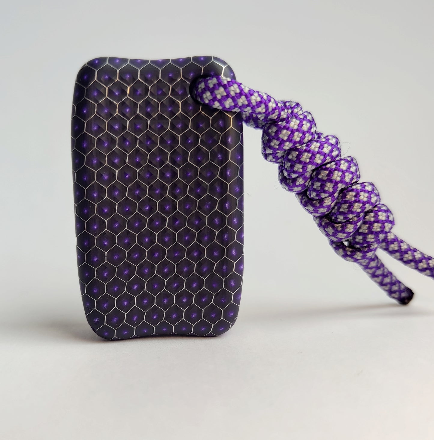 Fidget Bar / EDC Worry Stone / Soap Bar Shape / Haptic toy / Honeycomb pattern Purple