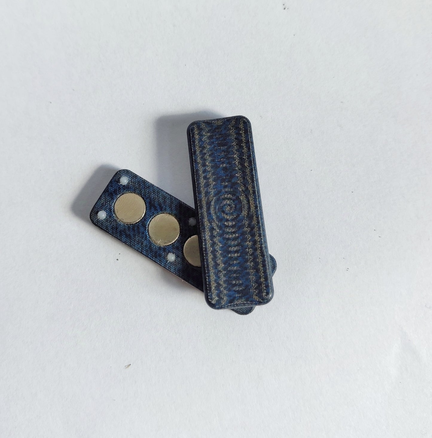 EDC Haptic slider from Micarta (Blue Jeans)