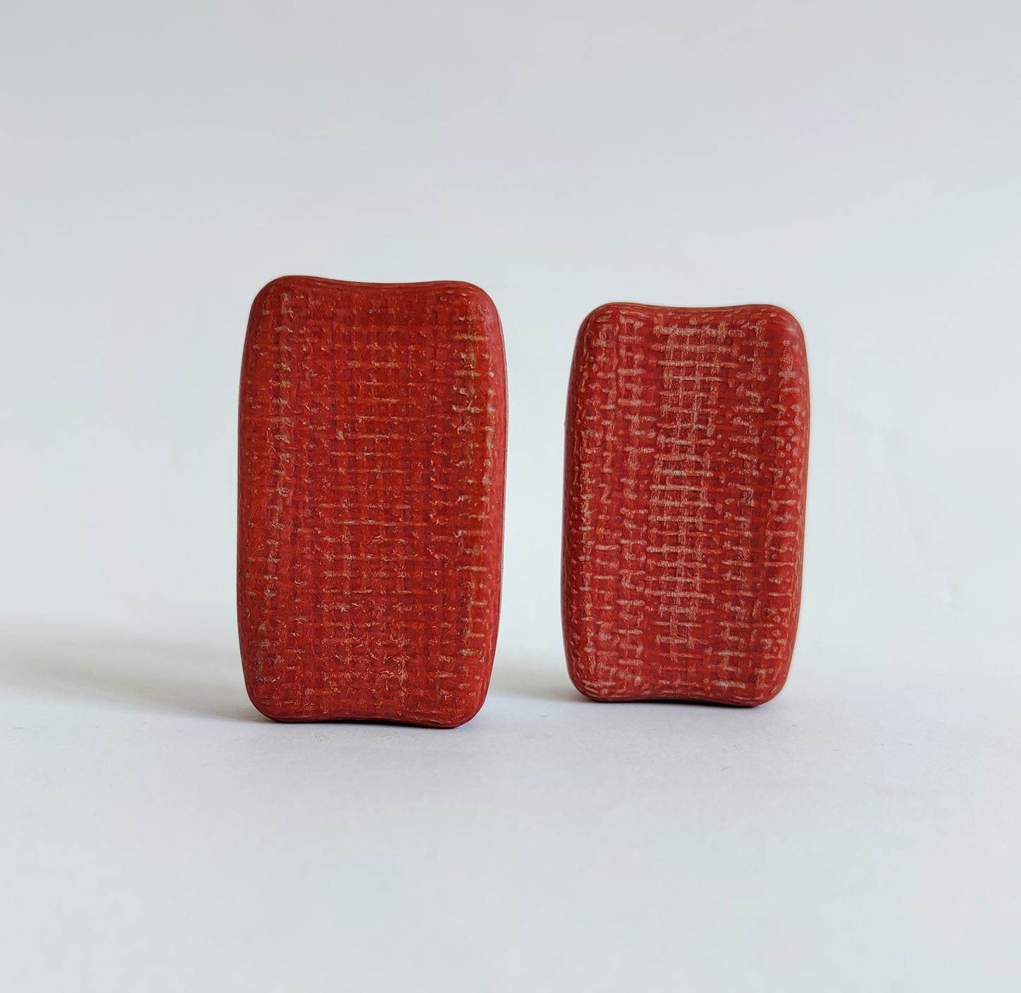 Micarta Fidget Bar / EDC Haptic Worry Stone / Soap Bar Shape Pocket Toy from Red Micarta