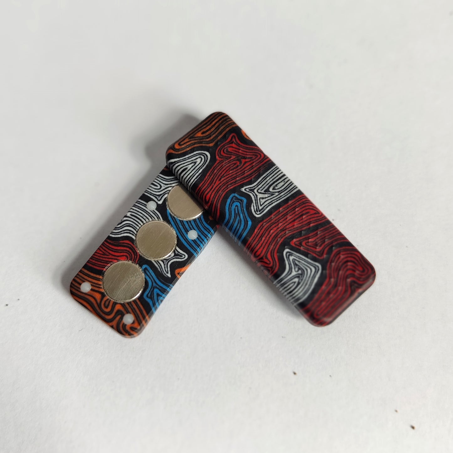G10 Slider / EDC Magnetic Toy / Haptic Toy / Black-Red-Blue-White