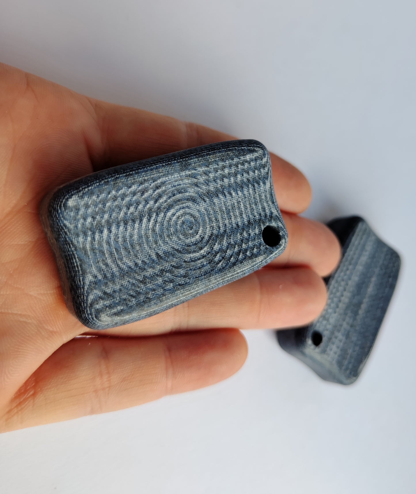 Micarta Fidget Bar / EDC Haptic Worry Stone / Soap Bar Shape Pocket Toy from Blue Jeans Micarta