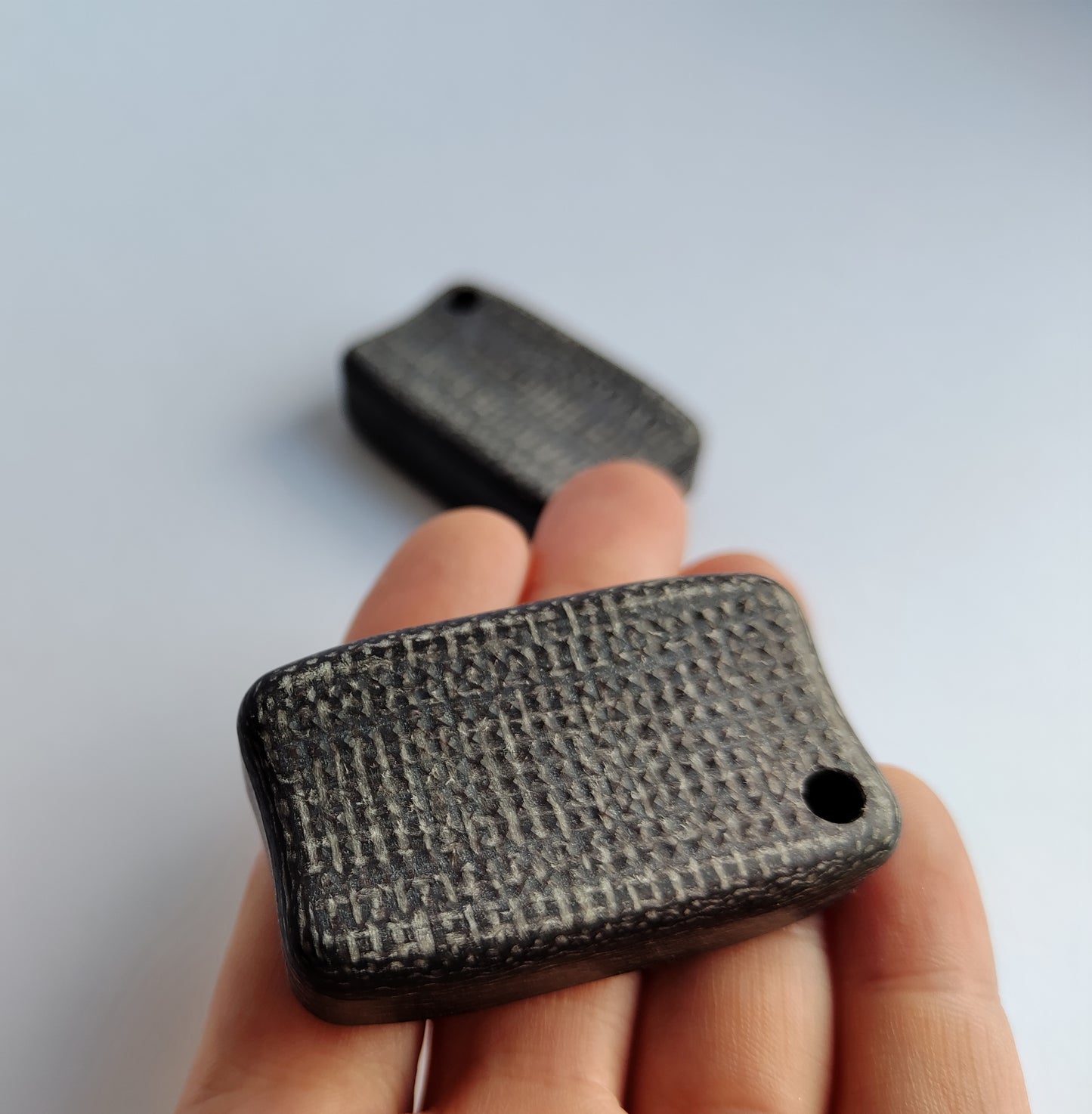Micarta Fidget Bar / EDC Haptic Worry Stone / Soap Bar Shape Pocket Toy from Bison Jute Micarta