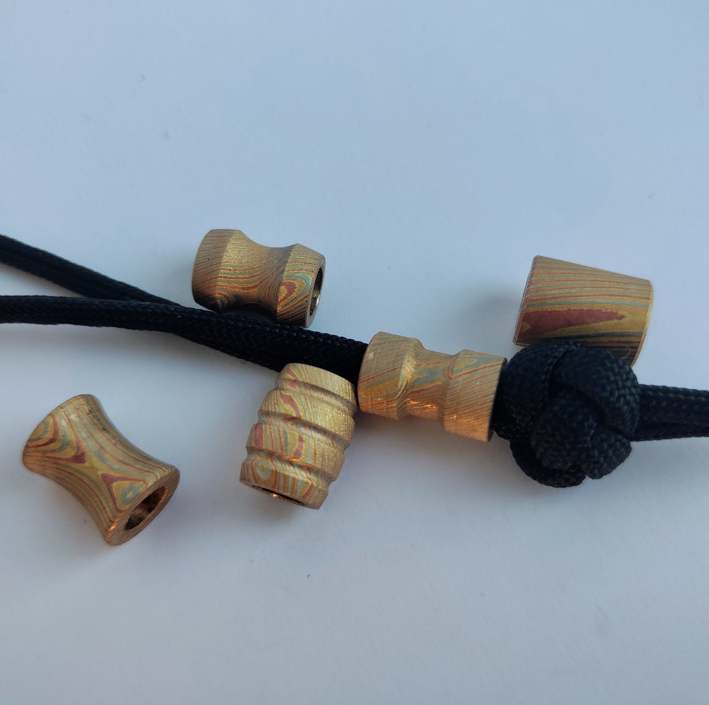 Mokume Gene Bead (Brass/Copper/Silver)