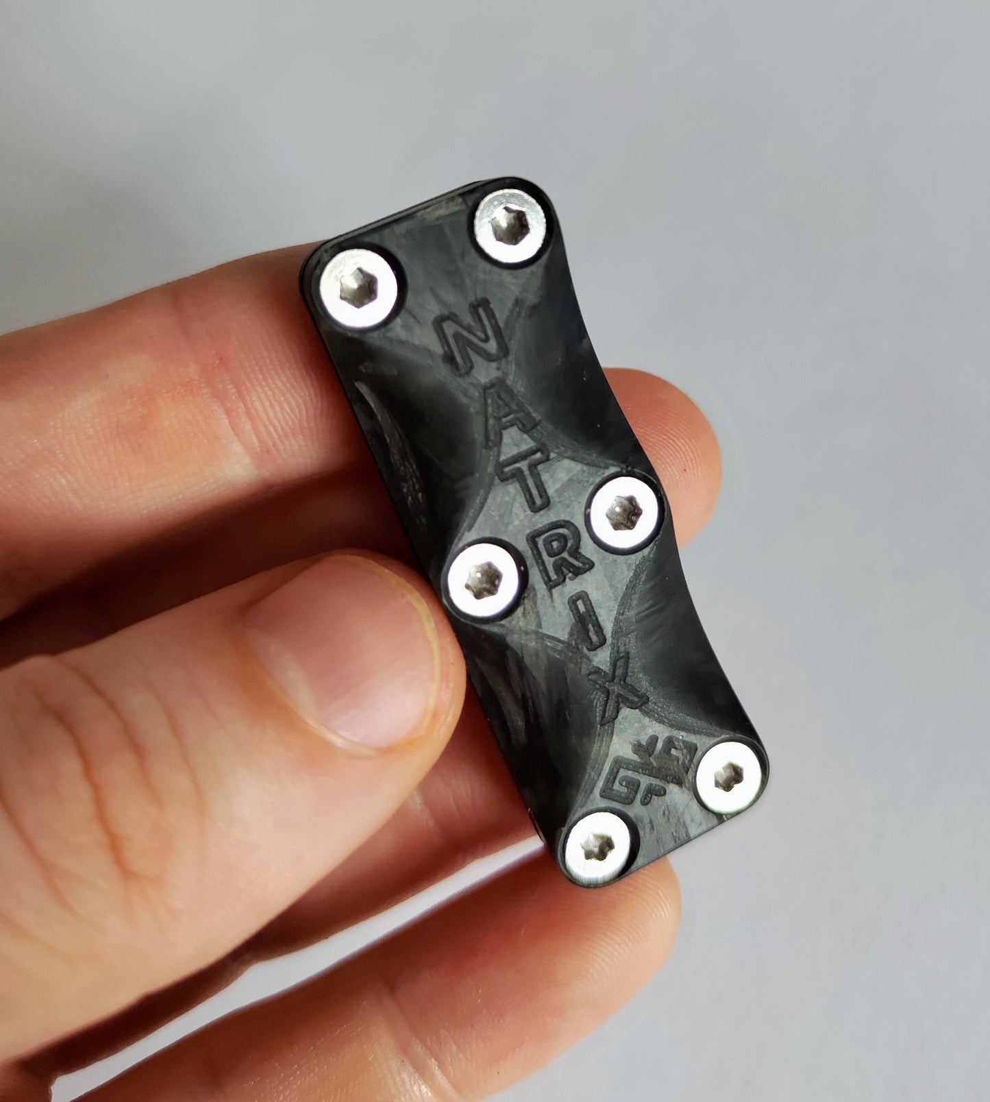 EDC Haptic slider from Glow in the Dark carbon Fiber (Blue or Green)