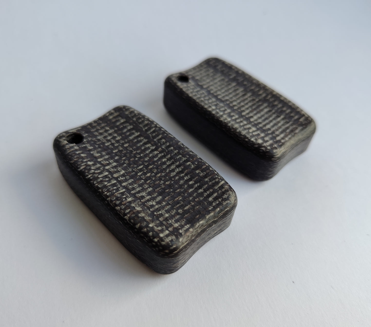 Micarta Fidget Bar / EDC Haptic Worry Stone / Soap Bar Shape Pocket Toy from Bison Jute Micarta