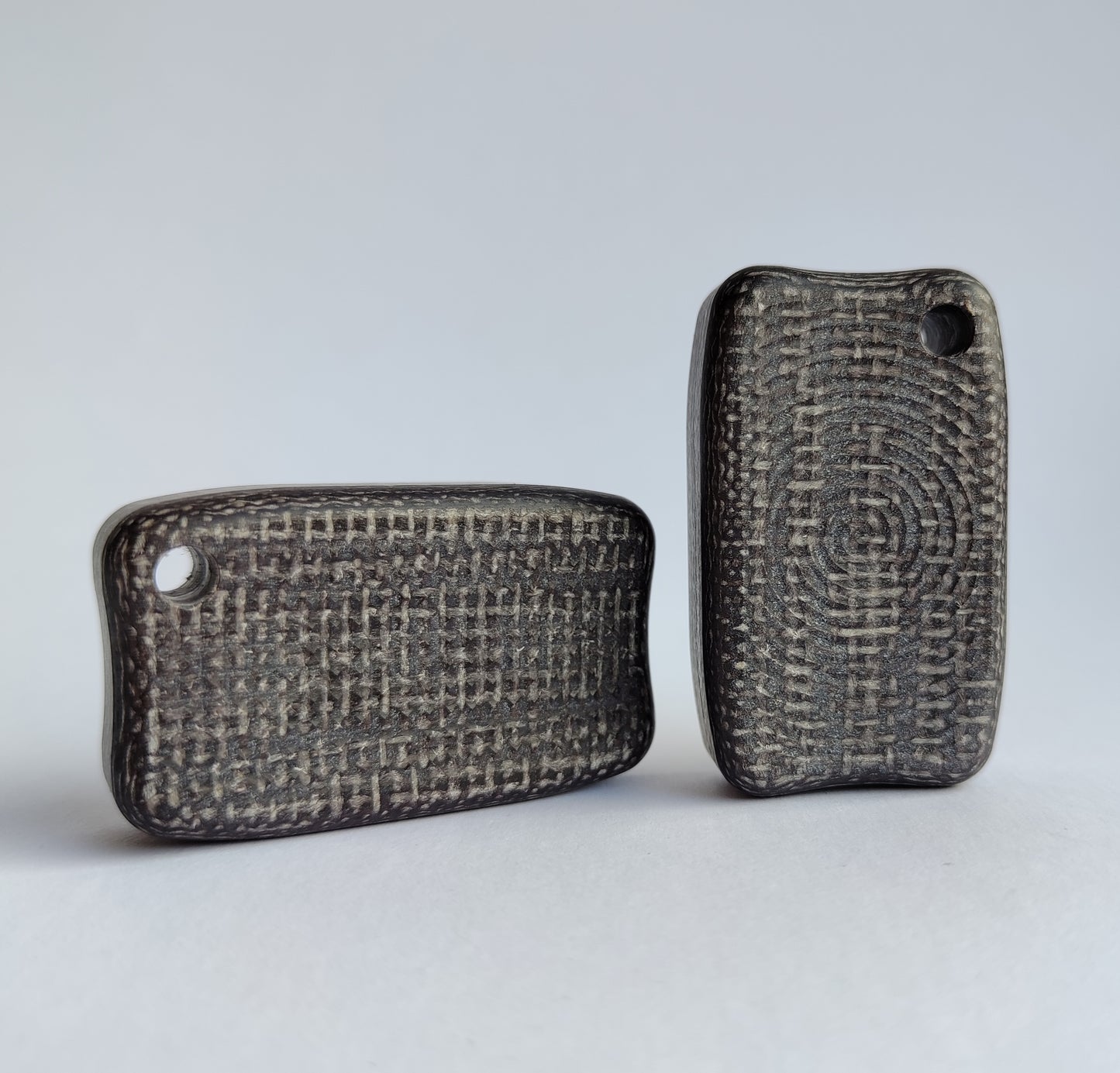 Micarta Fidget Bar / EDC Haptic Worry Stone / Soap Bar Shape Pocket Toy from Bison Jute Micarta