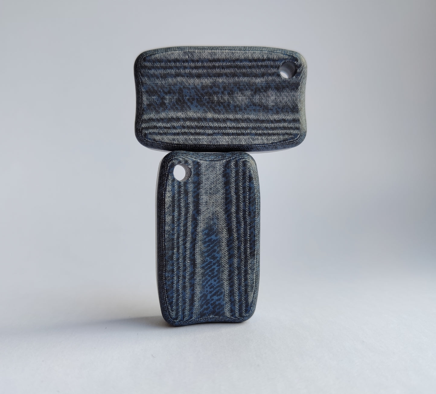 Micarta Fidget Bar / EDC Haptic Worry Stone / Soap Bar Shape Pocket Toy from Blue Jeans Micarta