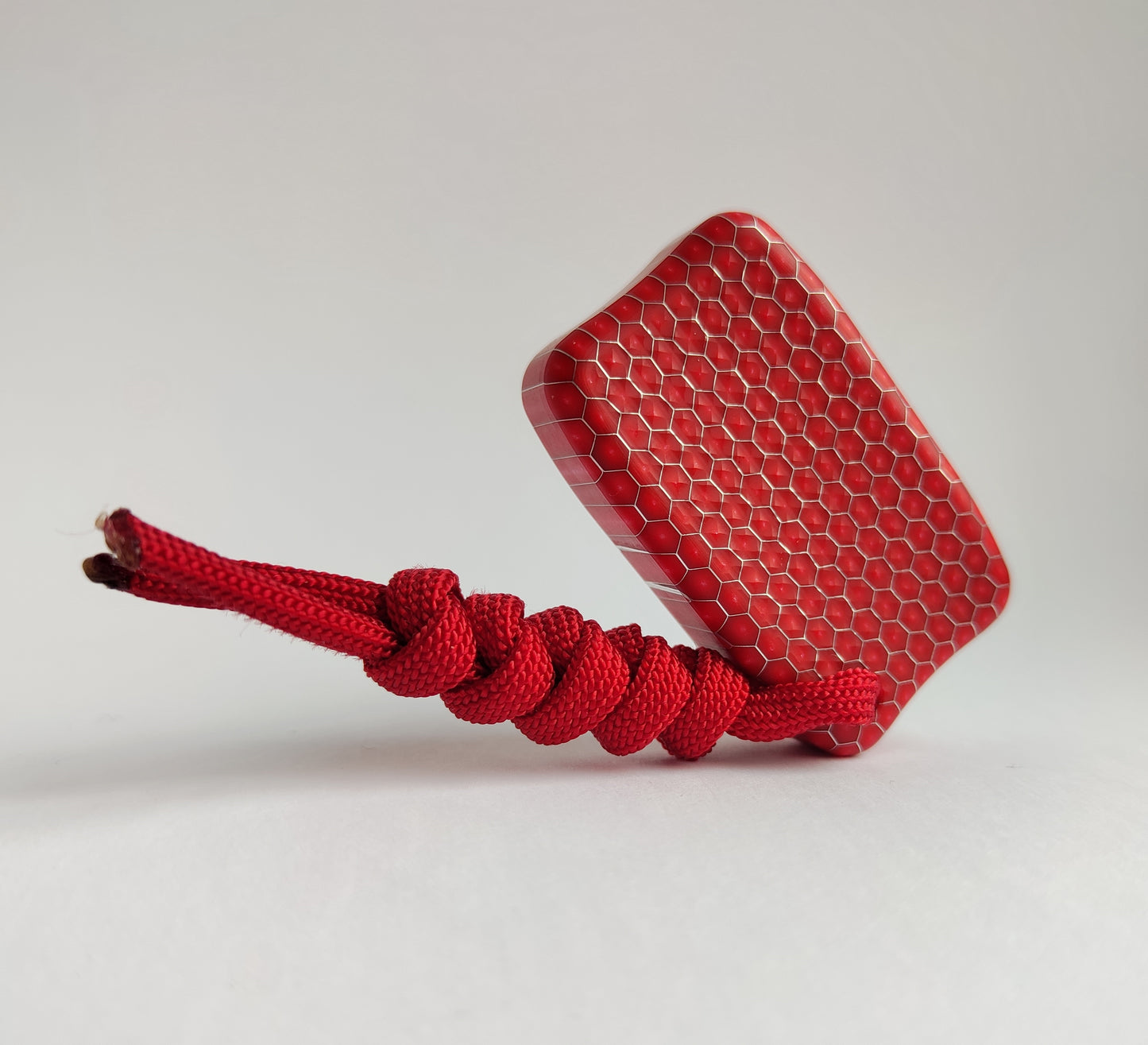 Fidget Bar / EDC Worry Stone / Soap Bar Shape / Haptic toy / Honeycomb pattern Red