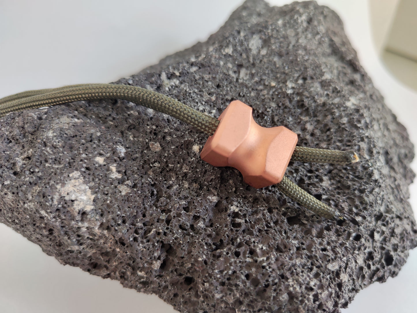 EDC Big Lanyard Bead Accessory from Copper / Brass / G10 / Delrin / Patina
