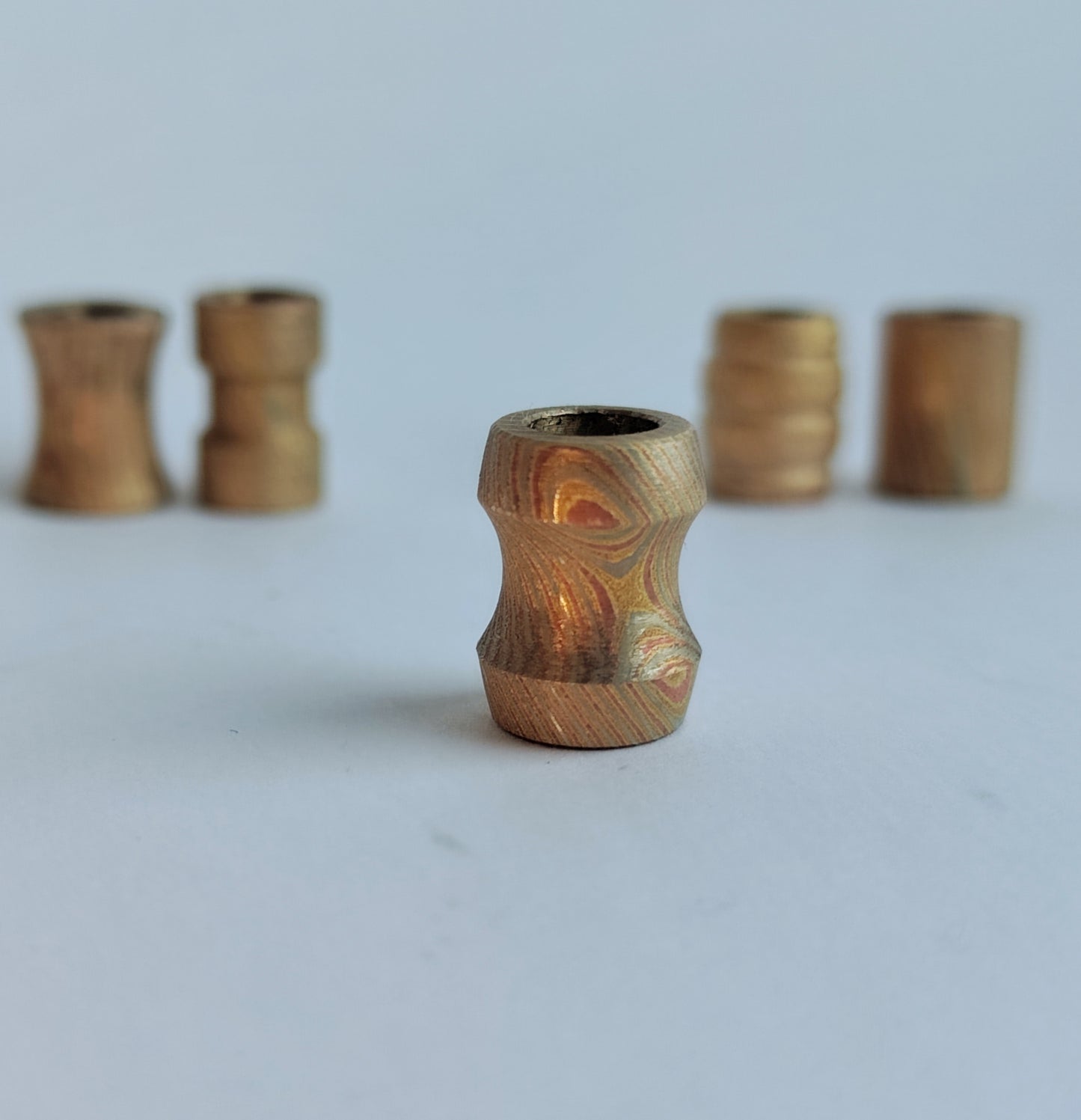 Mokume Gene Bead (Brass/Copper/Silver)