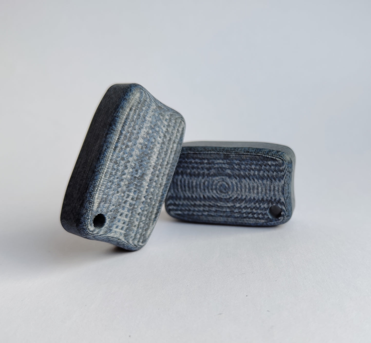 Micarta Fidget Bar / EDC Haptic Worry Stone / Soap Bar Shape Pocket Toy from Blue Jeans Micarta