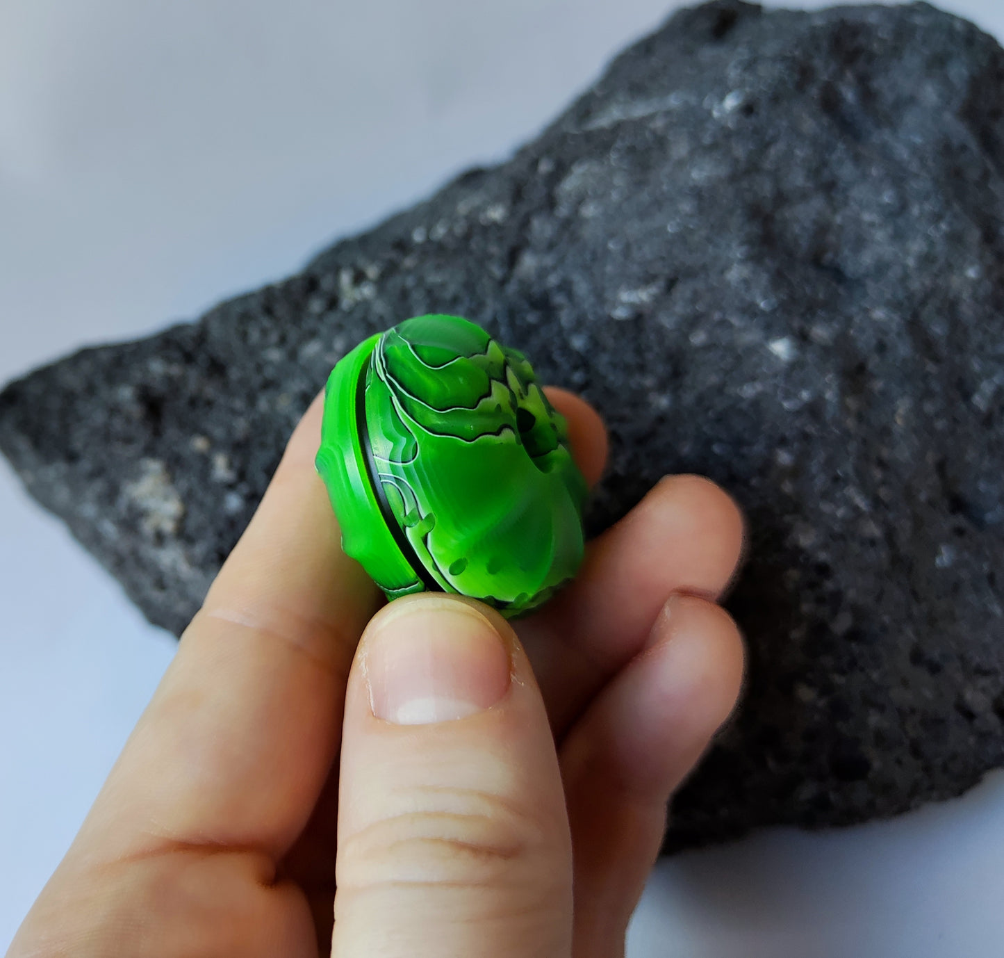 Lime Green EDC Urchin Coin