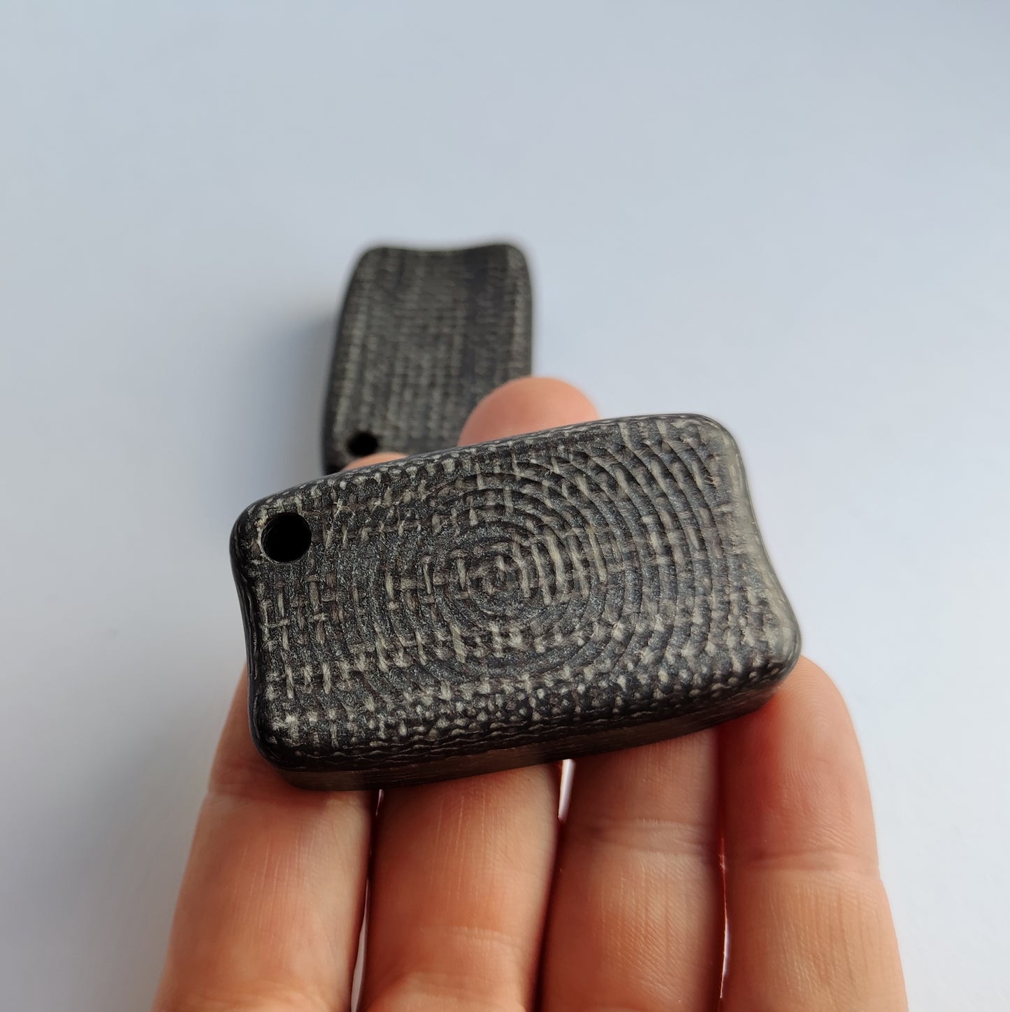Micarta Fidget Bar / EDC Haptic Worry Stone / Soap Bar Shape Pocket Toy from Bison Jute Micarta