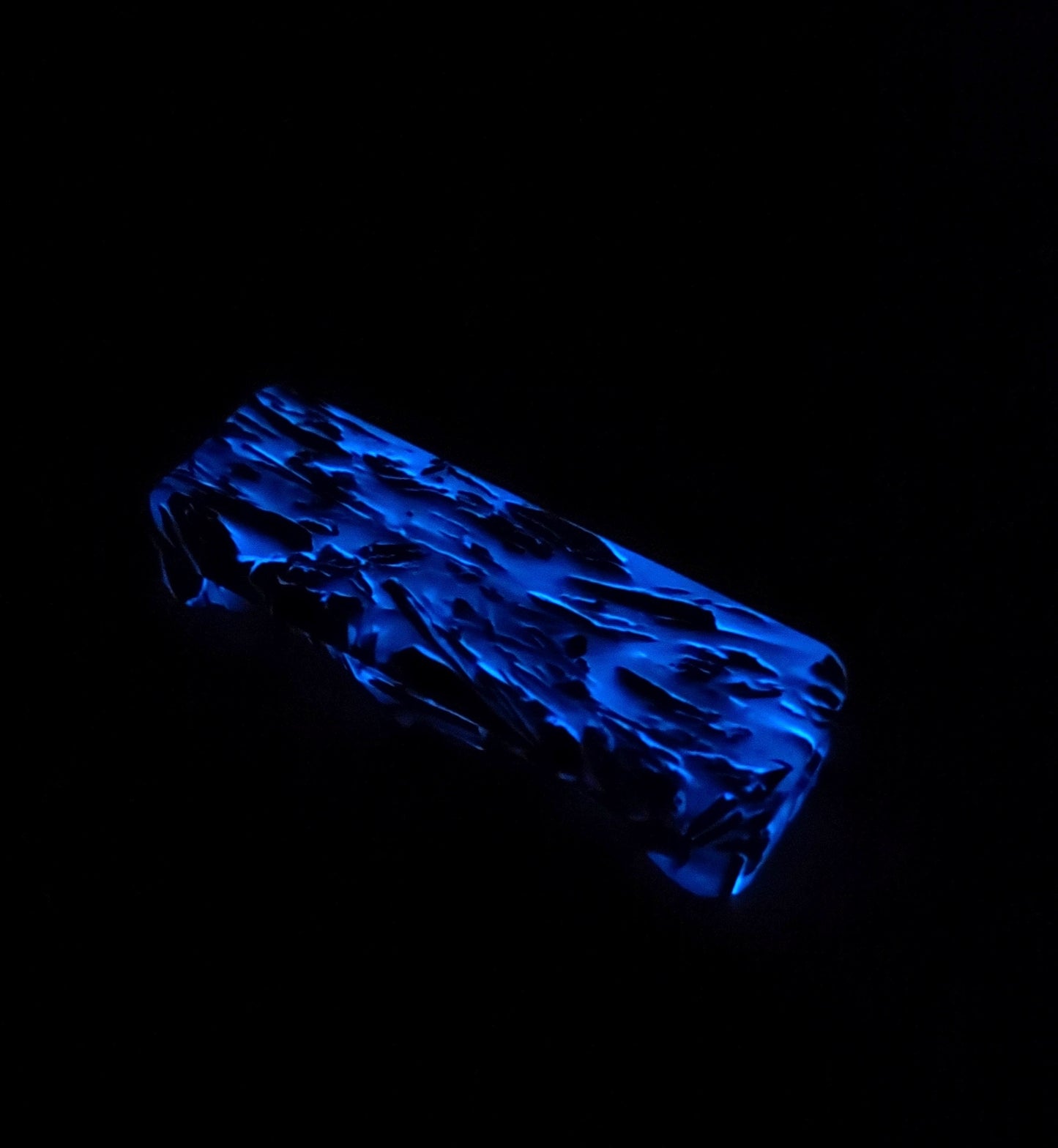 EDC Haptic slider from Glow in the Dark carbon Fiber (Blue or Green)