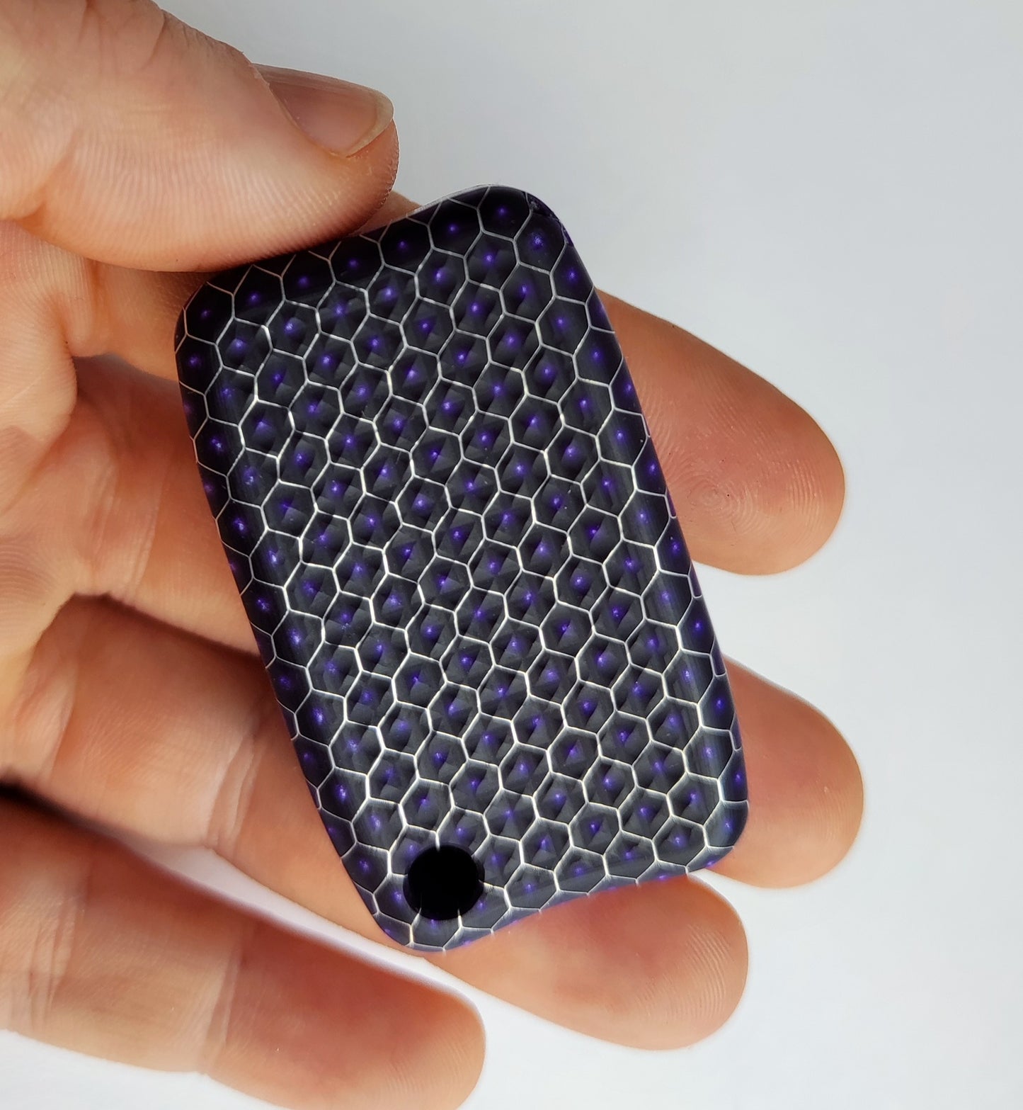 Fidget Bar / EDC Worry Stone / Soap Bar Shape / Haptic toy / Honeycomb pattern Purple