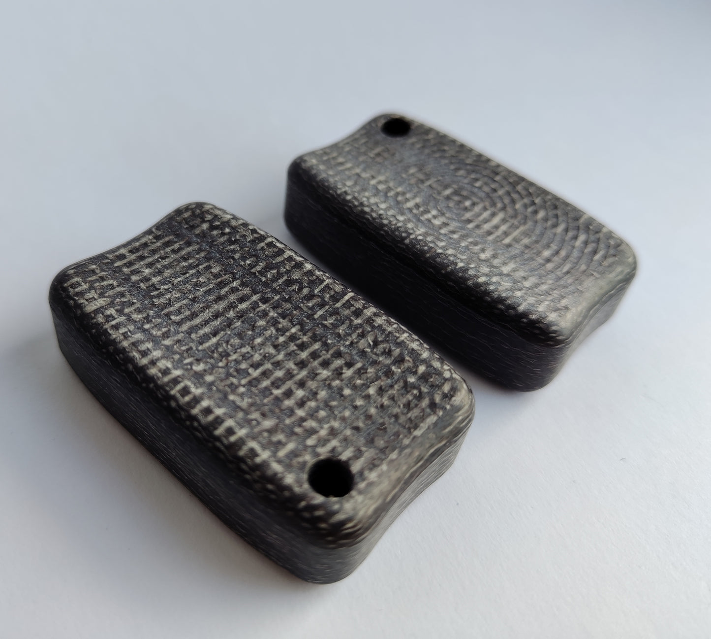 Micarta Fidget Bar / EDC Haptic Worry Stone / Soap Bar Shape Pocket Toy from Bison Jute Micarta