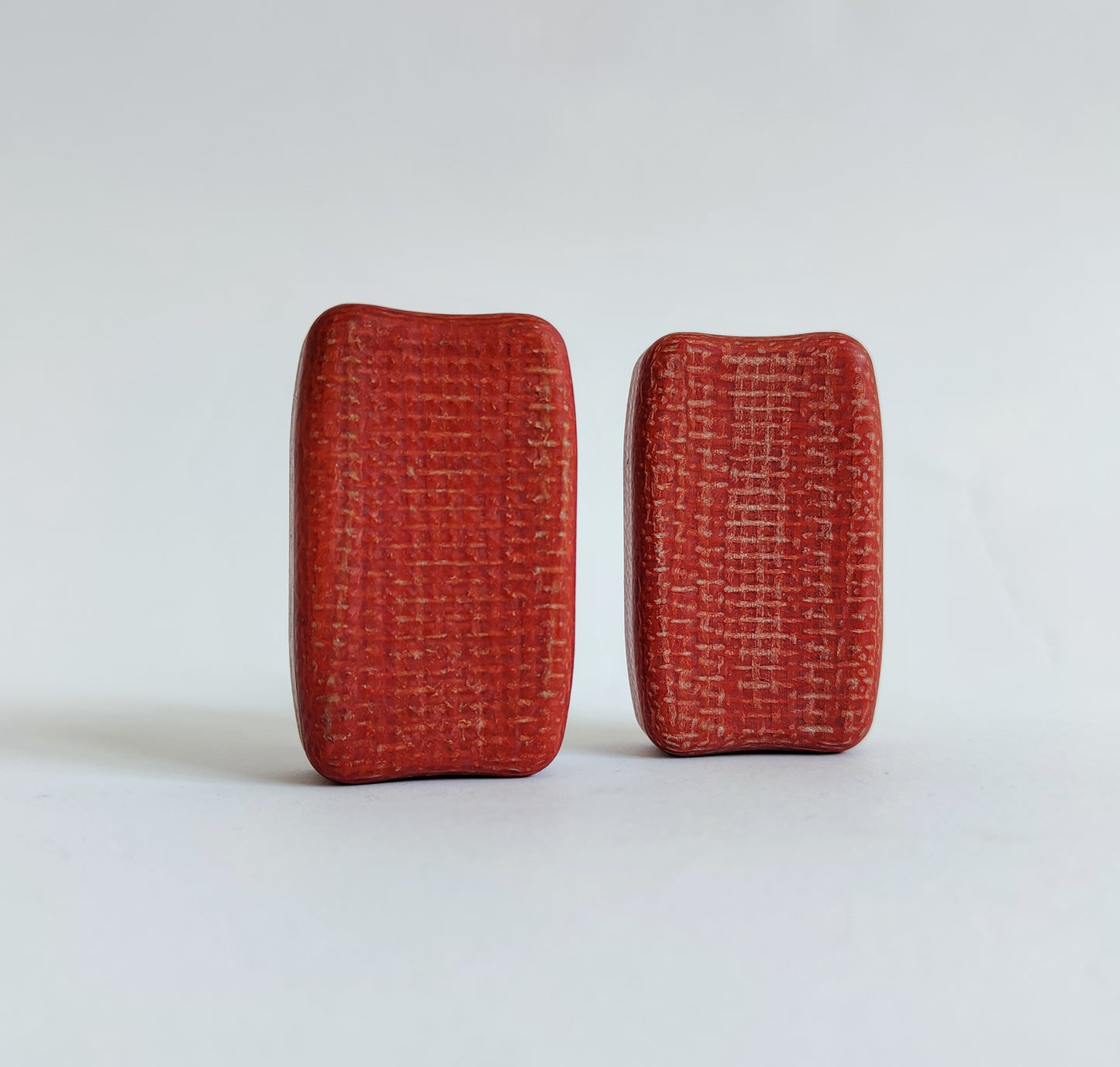 Micarta Fidget Bar / EDC Haptic Worry Stone / Soap Bar Shape Pocket Toy from Red Micarta