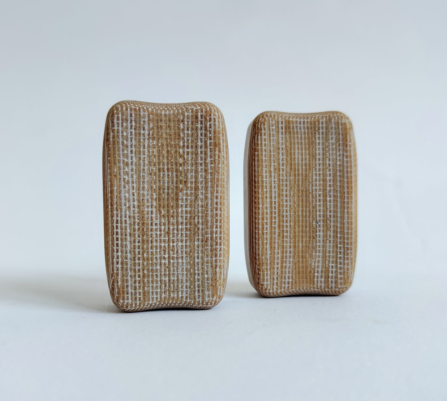 Micarta Fidget Bar / EDC Haptic Worry Stone / Soap Bar Shape Pocket Toy from Light Brown Micarta