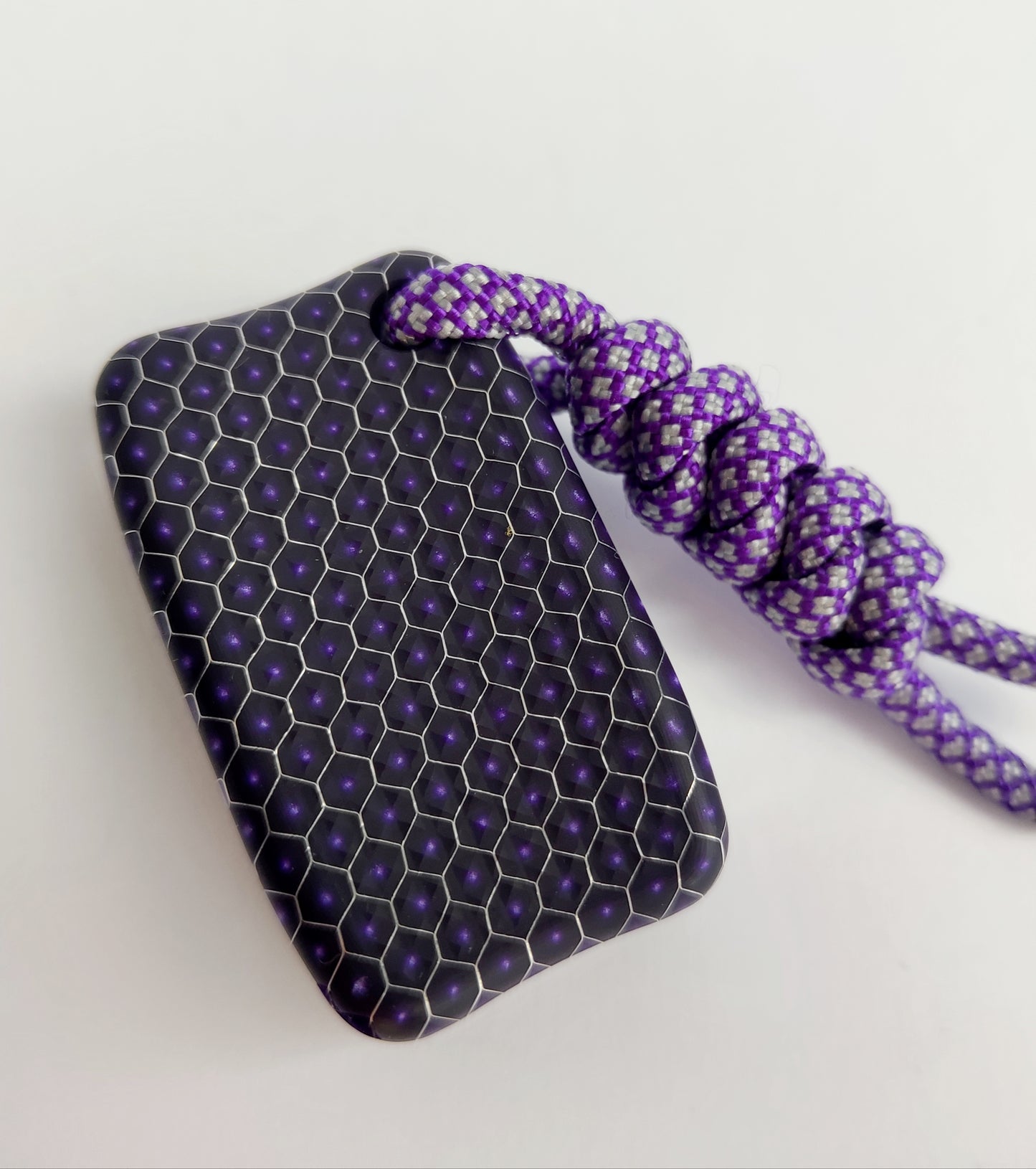 Fidget Bar / EDC Worry Stone / Soap Bar Shape / Haptic toy / Honeycomb pattern Purple