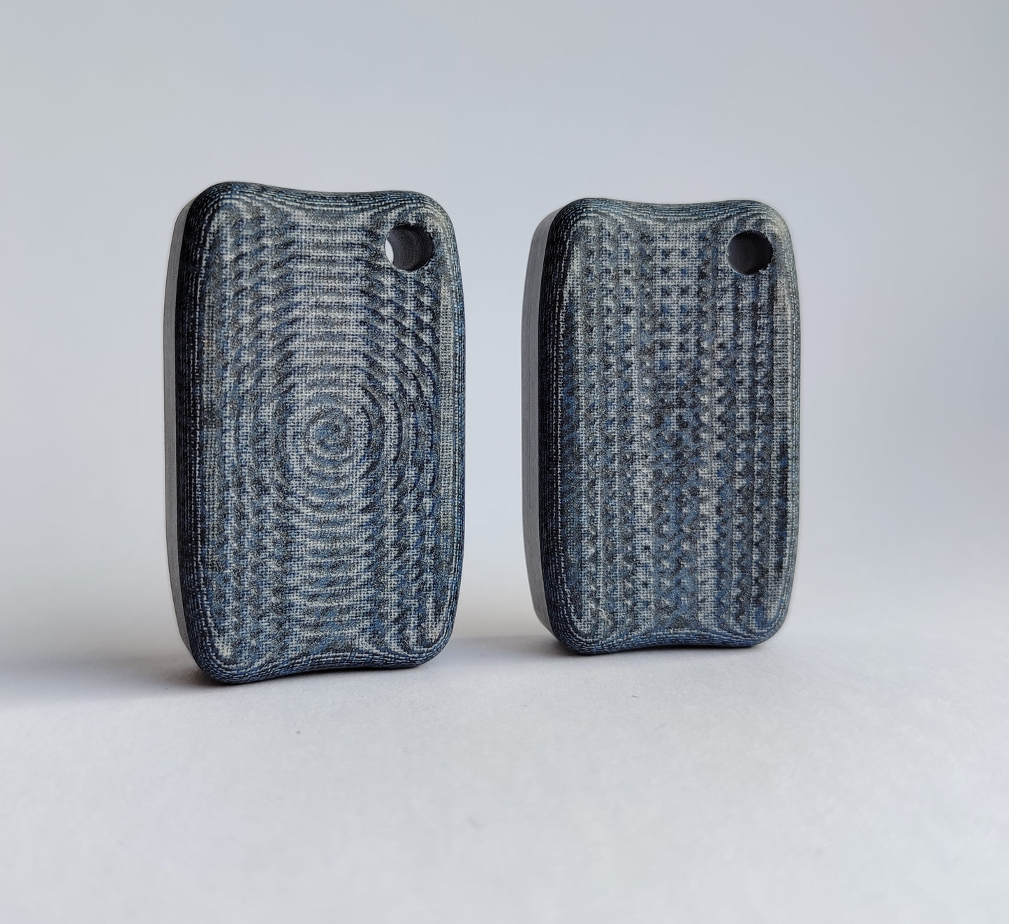 Micarta Fidget Bar / EDC Haptic Worry Stone / Soap Bar Shape Pocket Toy from Blue Jeans Micarta