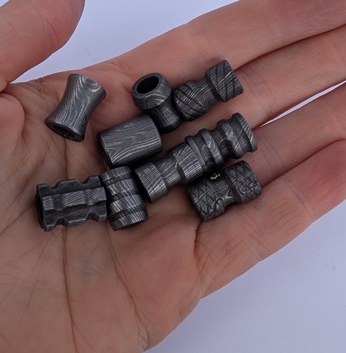 Steel Damascus Bead