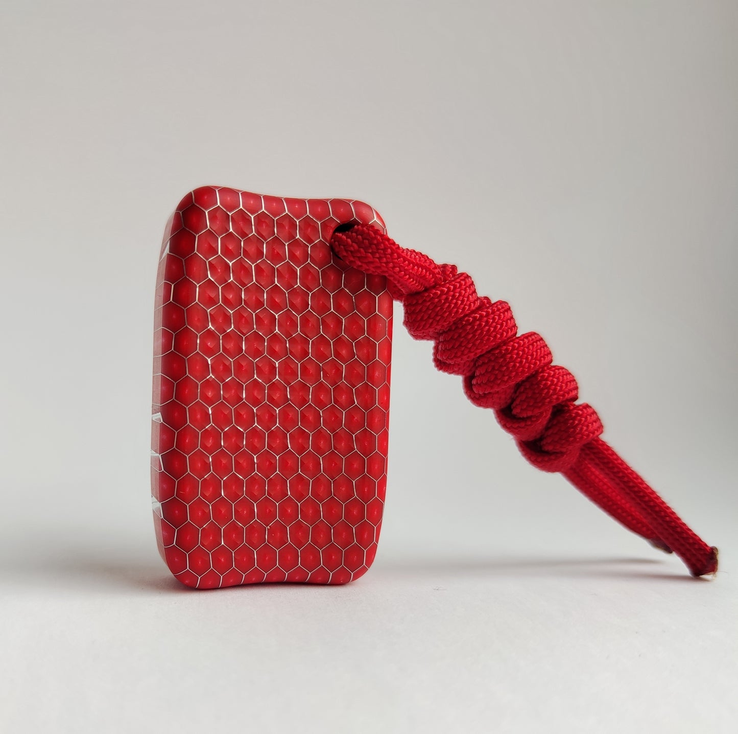 Fidget Bar / EDC Worry Stone / Soap Bar Shape / Haptic toy / Honeycomb pattern Red