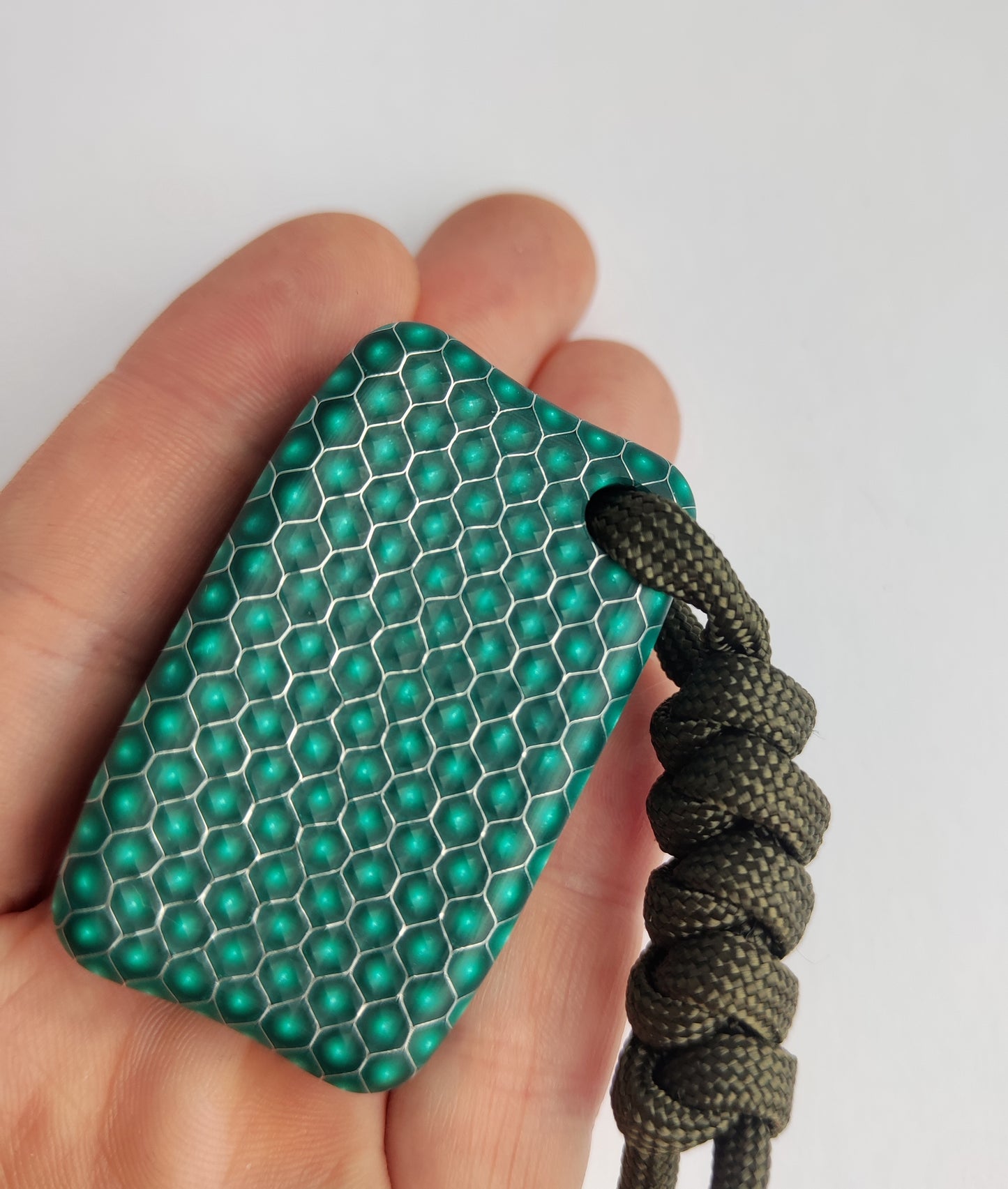 Fidget Bar / EDC Worry Stone / Soap Bar Shape / Haptic toy / Honeycomb pattern Green