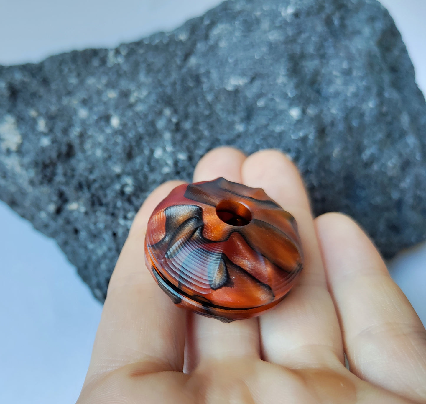 Orange&Black EDC Urchin Coin