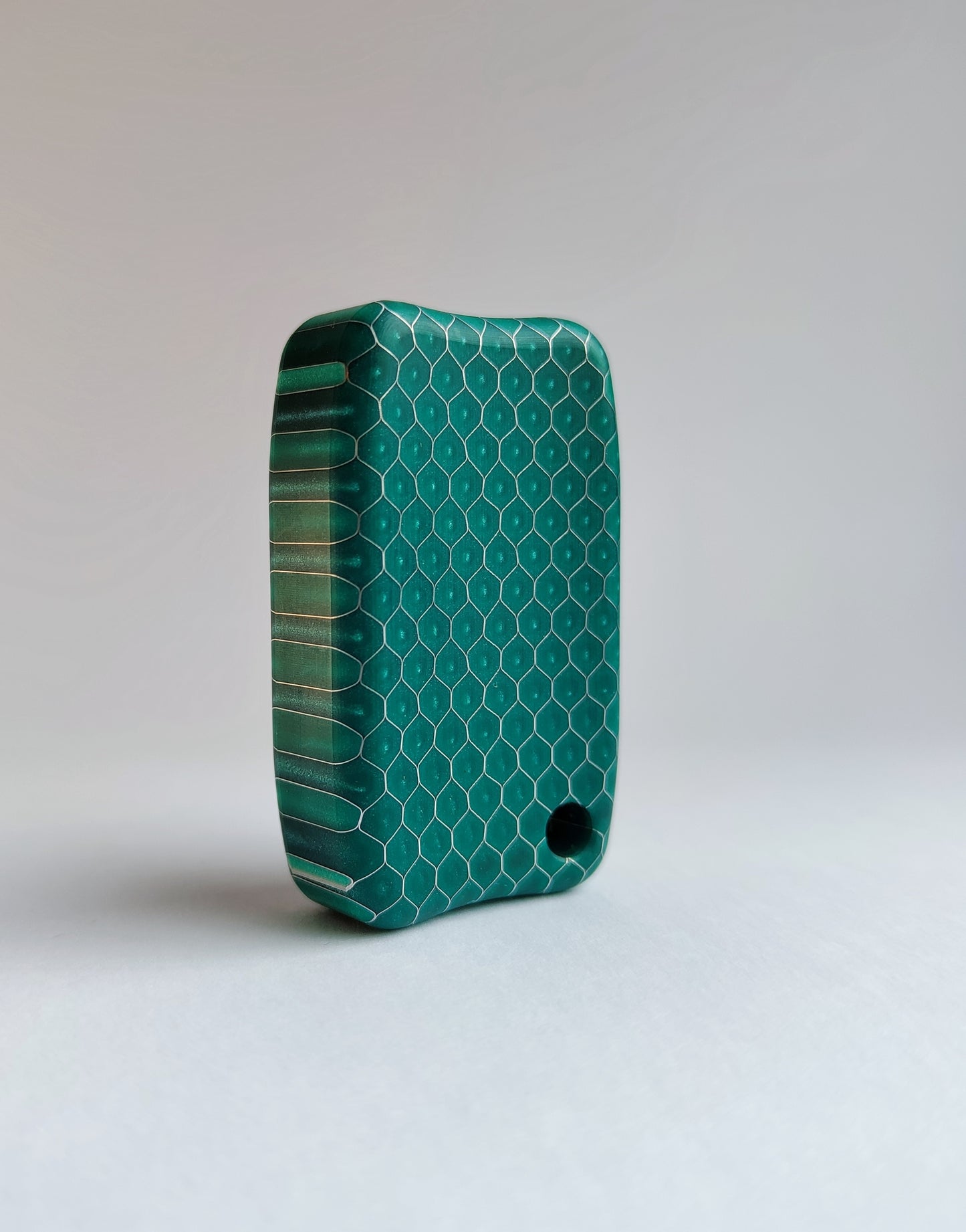 Fidget Bar / EDC Worry Stone / Soap Bar Shape / Haptic toy / Honeycomb pattern Green