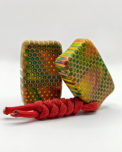 Fidget Bar / EDC Worry Stone / Soap Bar Shape / Haptic toy / Honeycomb pattern
