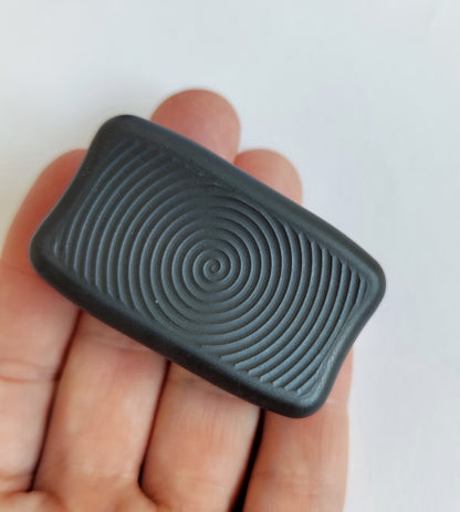 Zirconium Fidget Bar / EDC Haptic Worry Stone / Soap Bar Shape Haptic Toy from Blackened Zirconium