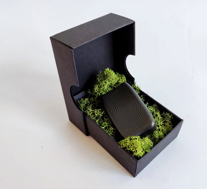 Zirconium Fidget Bar / EDC Haptic Worry Stone / Soap Bar Shape Haptic Toy from Blackened Zirconium