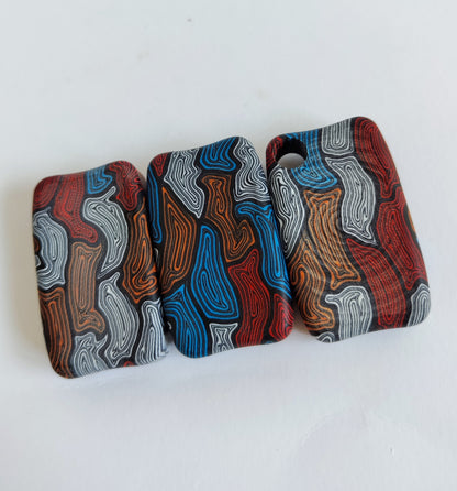G10 Fidget Bar / EDC Haptic Worry Stone / Soap Bar Shape / Haptic Toy from White-Red-Blue-Black G10