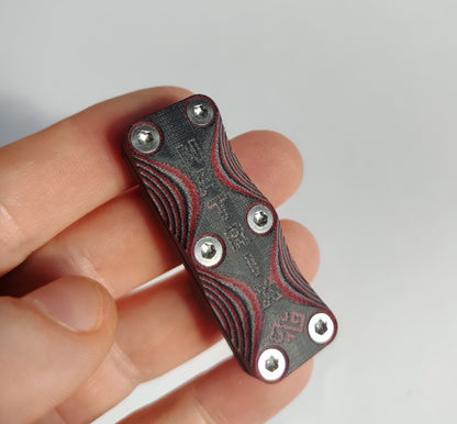 EDC Haptic slider from Micarta (Black and Red)