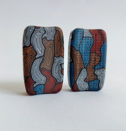 G10 Fidget Bar / EDC Haptic Worry Stone / Soap Bar Shape / Haptic Toy from White-Red-Blue-Black G10