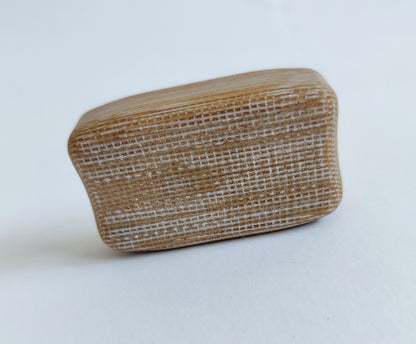 Micarta Fidget Bar / EDC Haptic Worry Stone / Soap Bar Shape Pocket Toy from Light Brown Micarta