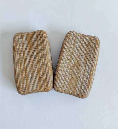 Micarta Fidget Bar / EDC Haptic Worry Stone / Soap Bar Shape Pocket Toy from Light Brown Micarta