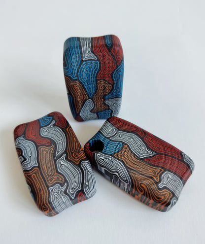 G10 Fidget Bar / EDC Haptic Worry Stone / Soap Bar Shape / Haptic Toy from White-Red-Blue-Black G10
